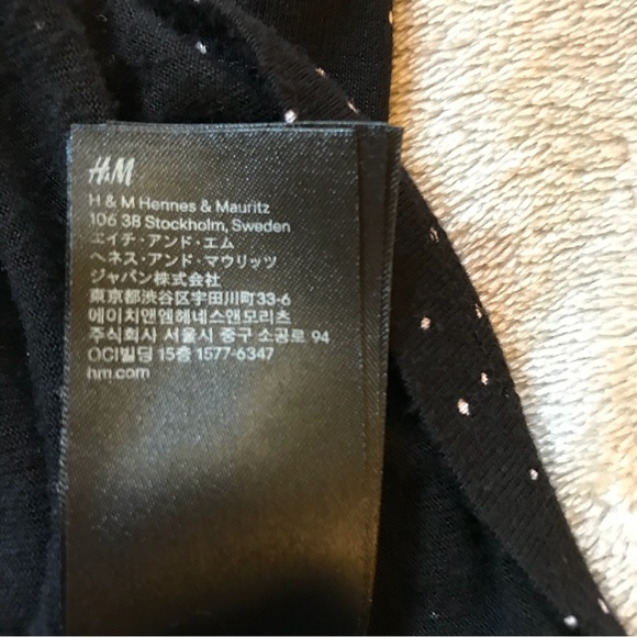 H&M black with white dots sleeveless soft comfortable midi dress Size S - Picture 7 of 11